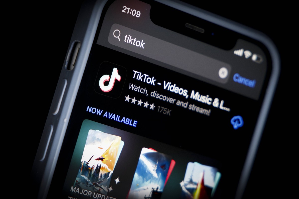 TikTok Reports USD 1 Billion Turnover The TikTok app is seen for download in the App Store on an iPhone in this photo illustration in Warsaw, Poland on 05 October, 2022. The social app TikTok has repo ...