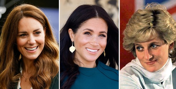 Die Herzoginnen Kate und Meghan werden oft mit Prinzessin Diana verglichen.