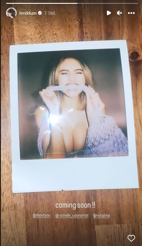 Leni Klum teilt ein freizügiges Polaroid.