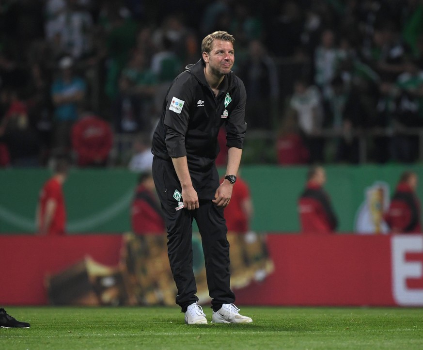 24.04.2019, Fussball GER, Saison 2018 2019, DFB Pokal, Halbfinale, SV Werder Bremen - FC Bayern Muenchen 2:3, Trainer Florian Kohfeldt (Werder Bremen) nach dem Spiel DFB REGULATIONS PROHIBIT ANY USE O ...