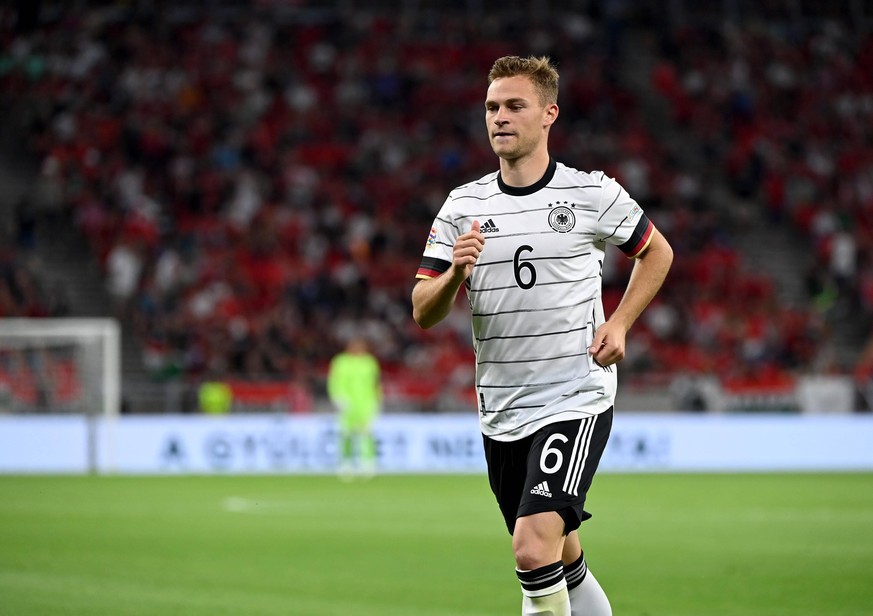 Fussball, Herren, Saison 2022/2023, Nations League Liga A, Gruppe 3, 3. Spieltag in Budapest, Ungarn - Deutschland 1:1, Joshua Kimmich Deutschland, 11.06. 2022, *** Football, Men, 2022 2023 season, Na ...