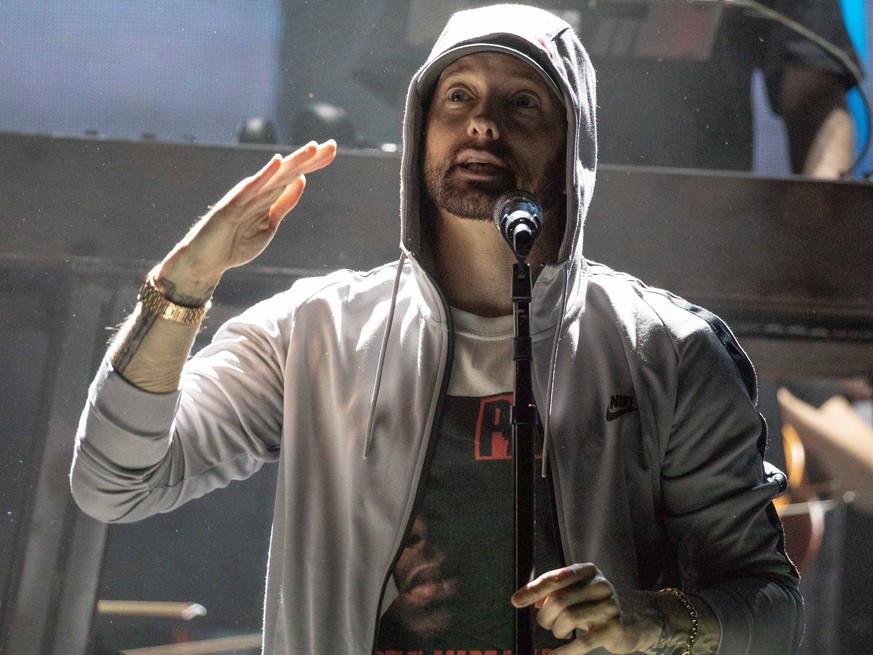 Eminem bei einem Auftritt 2018. Jetzt gibt es neue Musik von ihm. 