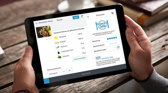 KlimaTeller Projekt App Tablet Studierendenwerke Universitäten Mensa klimafreundliches Essen