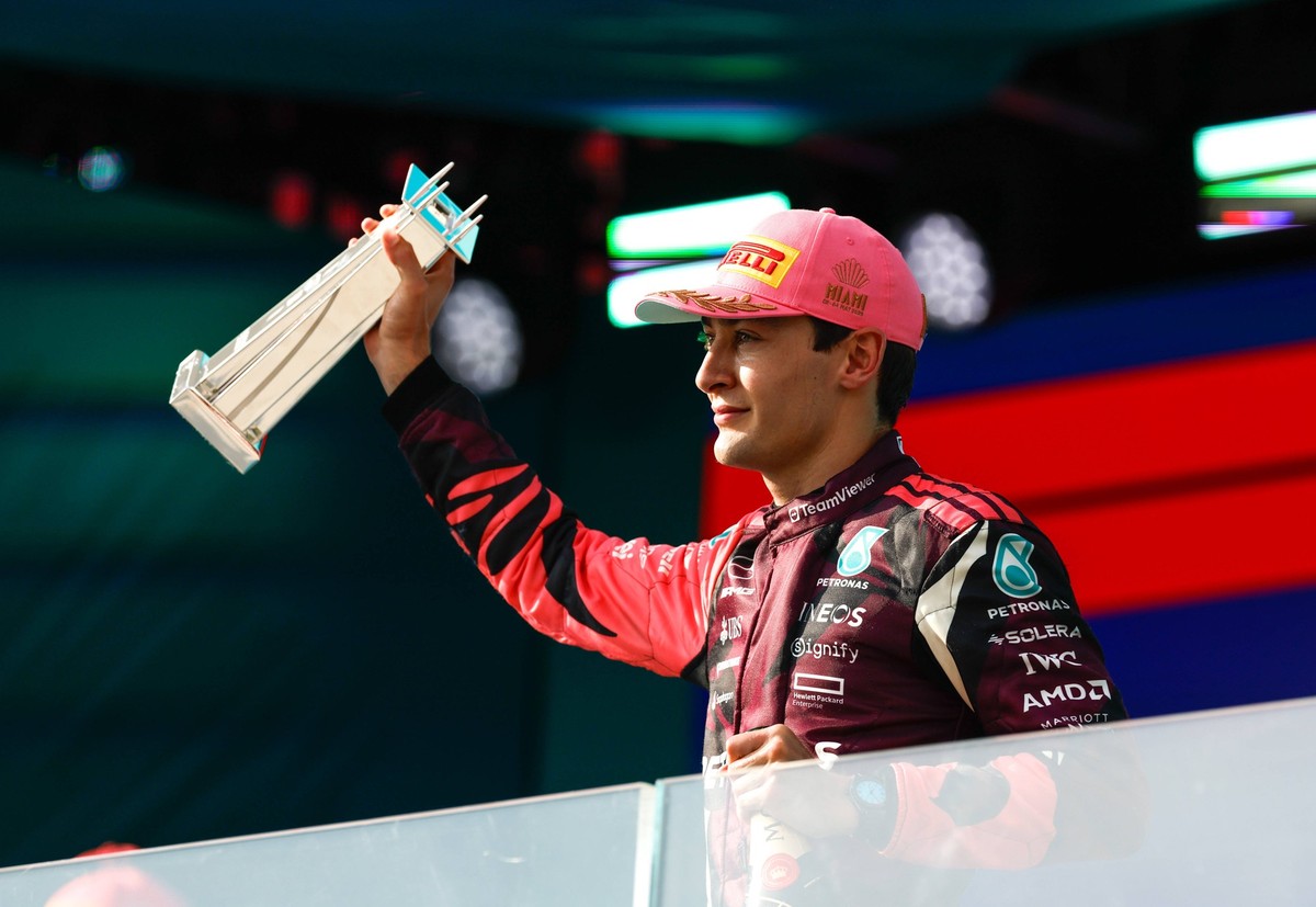 63 George Russell GBR, Mercedes-AMG Petronas F1 Team, F1 Grand Prix of Miami at Miami International Autodrome on May 4, 2025 in Miami Gardens, United States of America. Photo by HOCH ZWEI Miami Garden ...