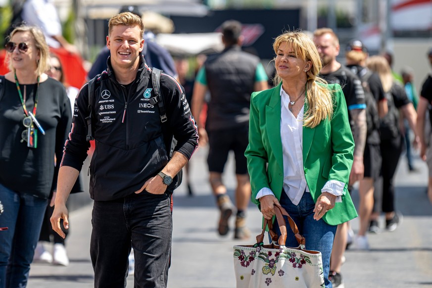 BAKU, AZERBAIJAN: Mick Schumacher, at the 2023 Formula 1 Azerbaijan Grand Prix at the Baku City Circuit in Baku, Azerbaijan.