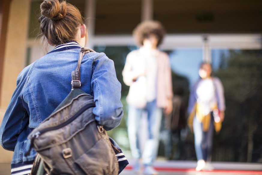 Young students on campus