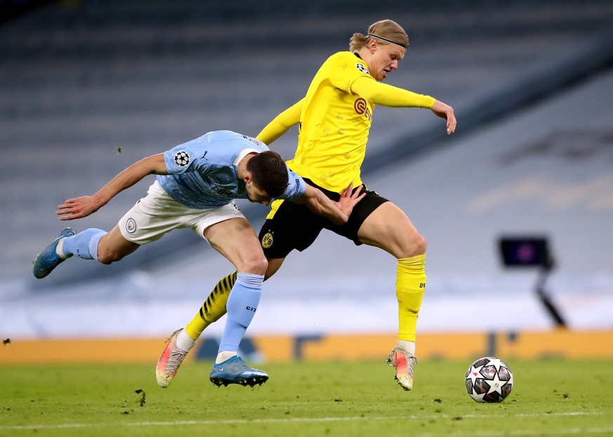 Bilder des Jahres 2021, Sport 04 April Sport Themen der Woche KW14 Sport Bilder des Tages Manchester City v Borussia Dortmund - UEFA Champions League - Quarter Final - First Leg - Etihad Stadium Manch ...