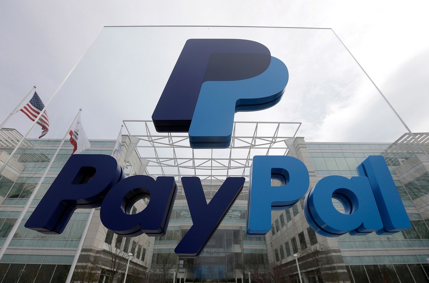 FILE - A PayPal sign is shown in San Jose, Calif., March 10, 2015. Tax reporting requirements for freelancers or gig workers who receive payments via apps like Venmo, Zelle, Cash App or PayPal will ch ...