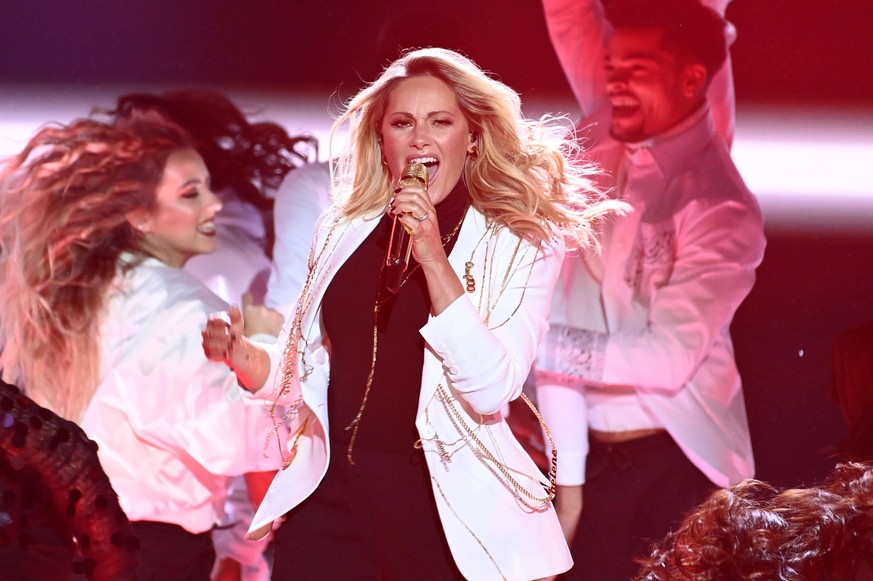 Helene Fischer in der ZDF-Unterhaltungsshow Wetten, dass.. live aus der Messehalle. N