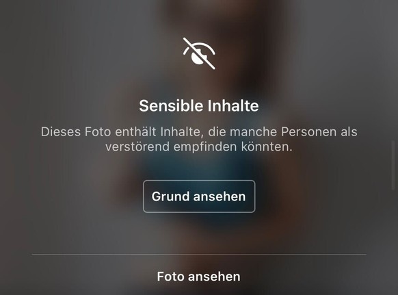 Auf Instagram werden sensible Inhalte schon länger geblurrt.