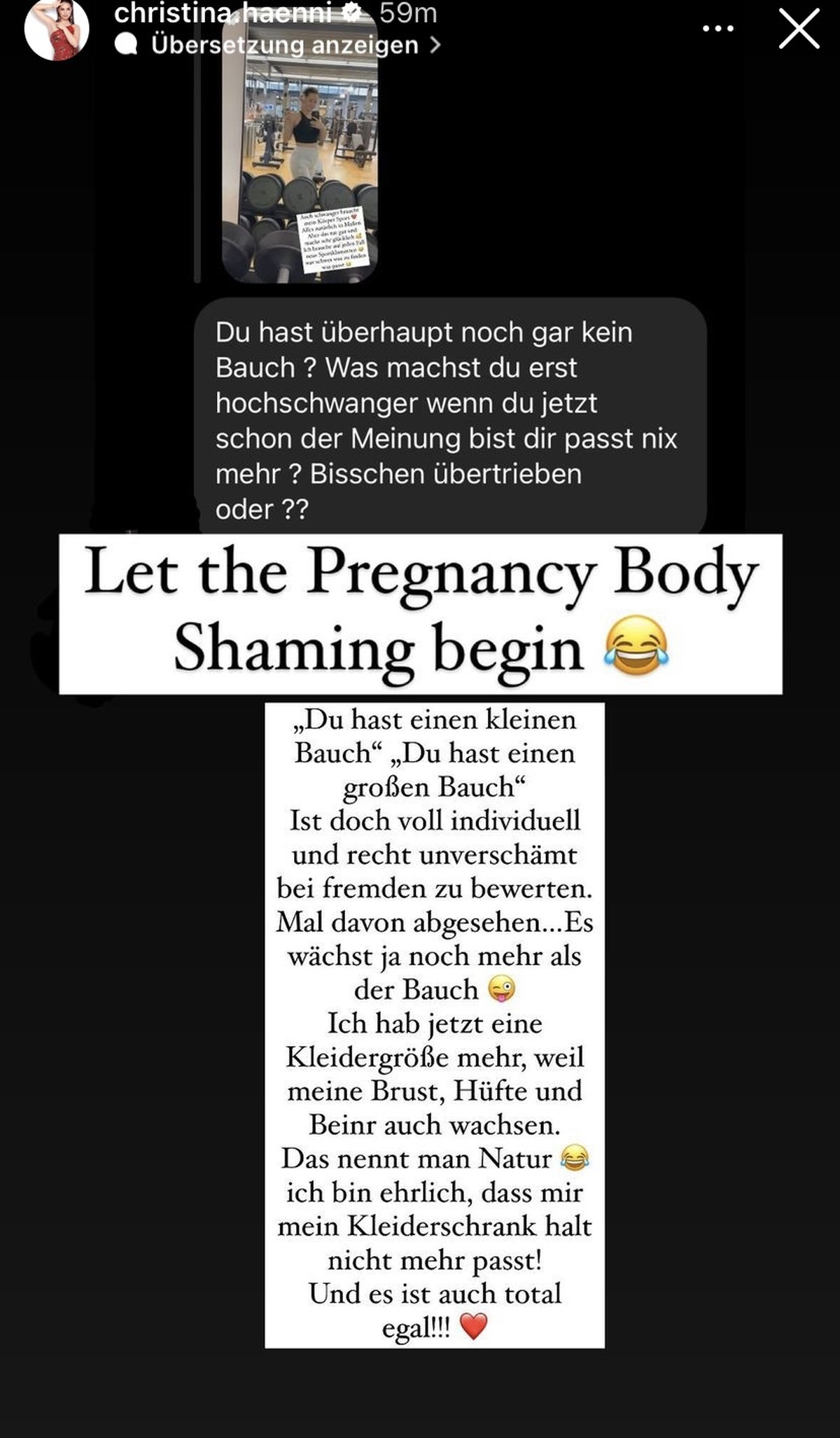 Christina findet deutliche Worte.