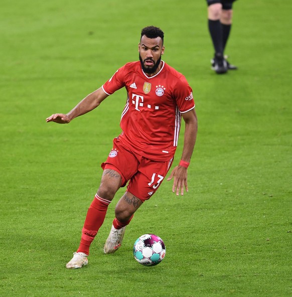 Fussball 1. Bundesliga Saison 20/21: FC Bayern Muenchen - Bayer 04 Leverkusen Fussball 1. Bundesliga Saison 2020/2021 30. Spieltag FC Bayern Muenchen - Bayer 04 Leverkusen 20.04.2021 Eric Maxim Choupo ...