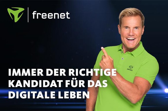 Dieter Bohlen wirbt für Freenet.