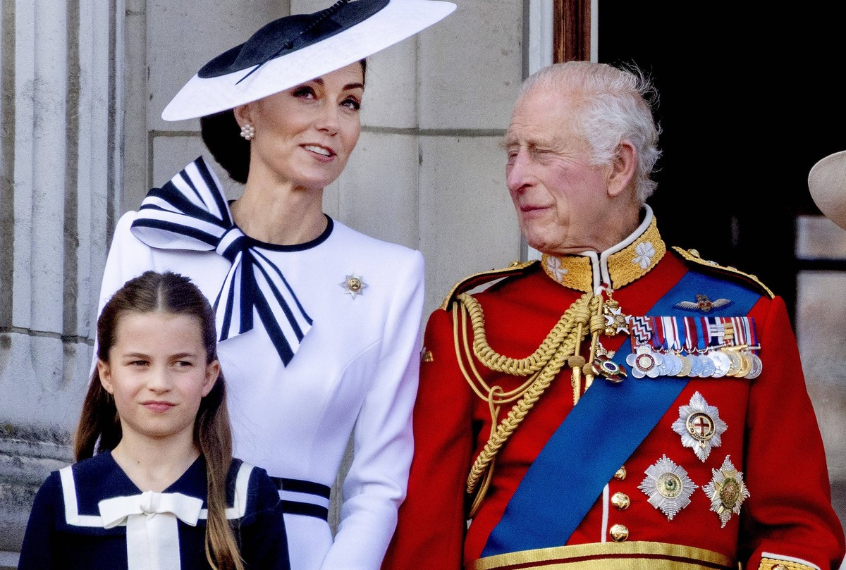 15-06-2024 England Princess Charlotte of Wales, Catherine, Princess of Wales, King Charles attending the Kings Birthday Parade Trooping the Colour in London. Â PUBLICATIONxINxGERxSUIxAUTxONLY Copyrigh ...