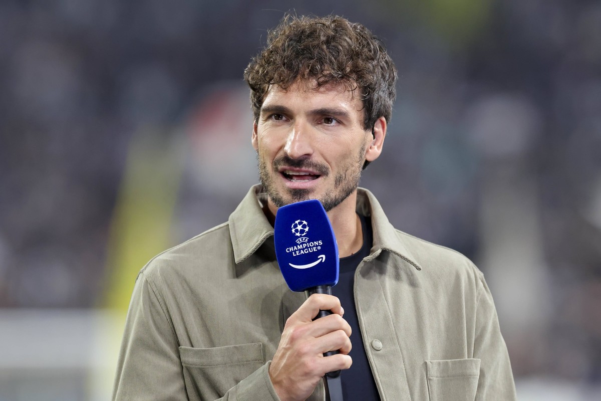 Experte Mats Hummels Amazon Prime schaut, UEFA Champions League 2025/26 League Phase MD1, Juventus v Borussia Dortmund, Juventus Stadium am 16. September 2025 in Turin, Italien. Foto von Marco Steinbr ...