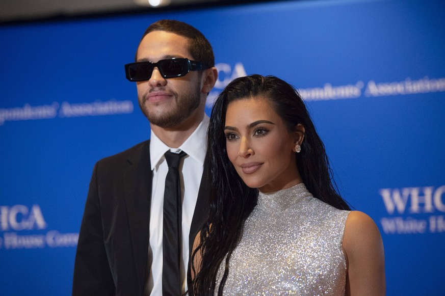 Socialiate Kim Kardashian and Comedian Pete Davidson arrive at the 2022 White House Correspondents Association Dinner at the Washington Hilton in Washington, DC on Saturday, April 30, 2022. The dinner ...