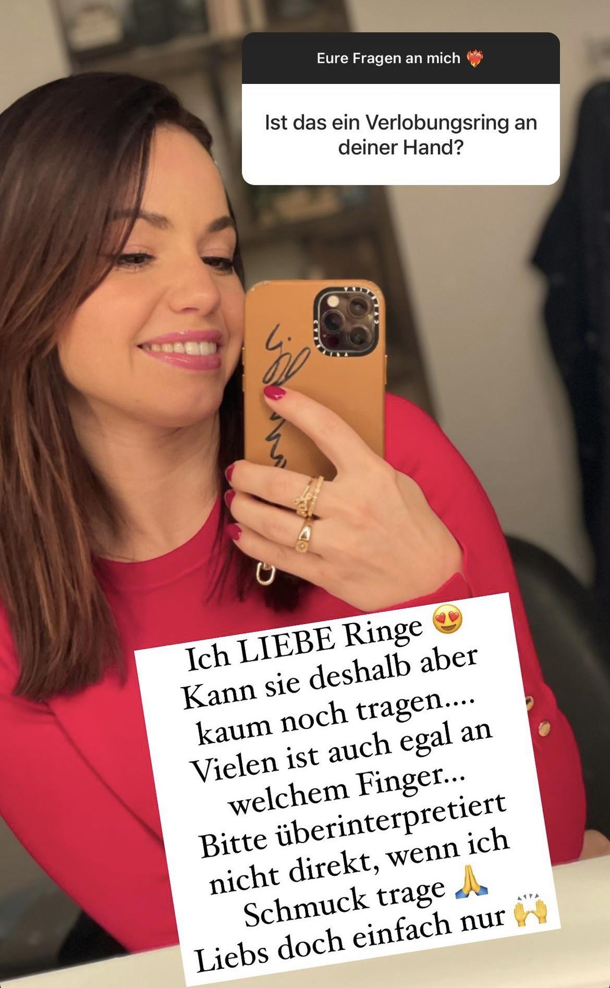Christina Luft räumt mit Verlobungsgerüchten auf.