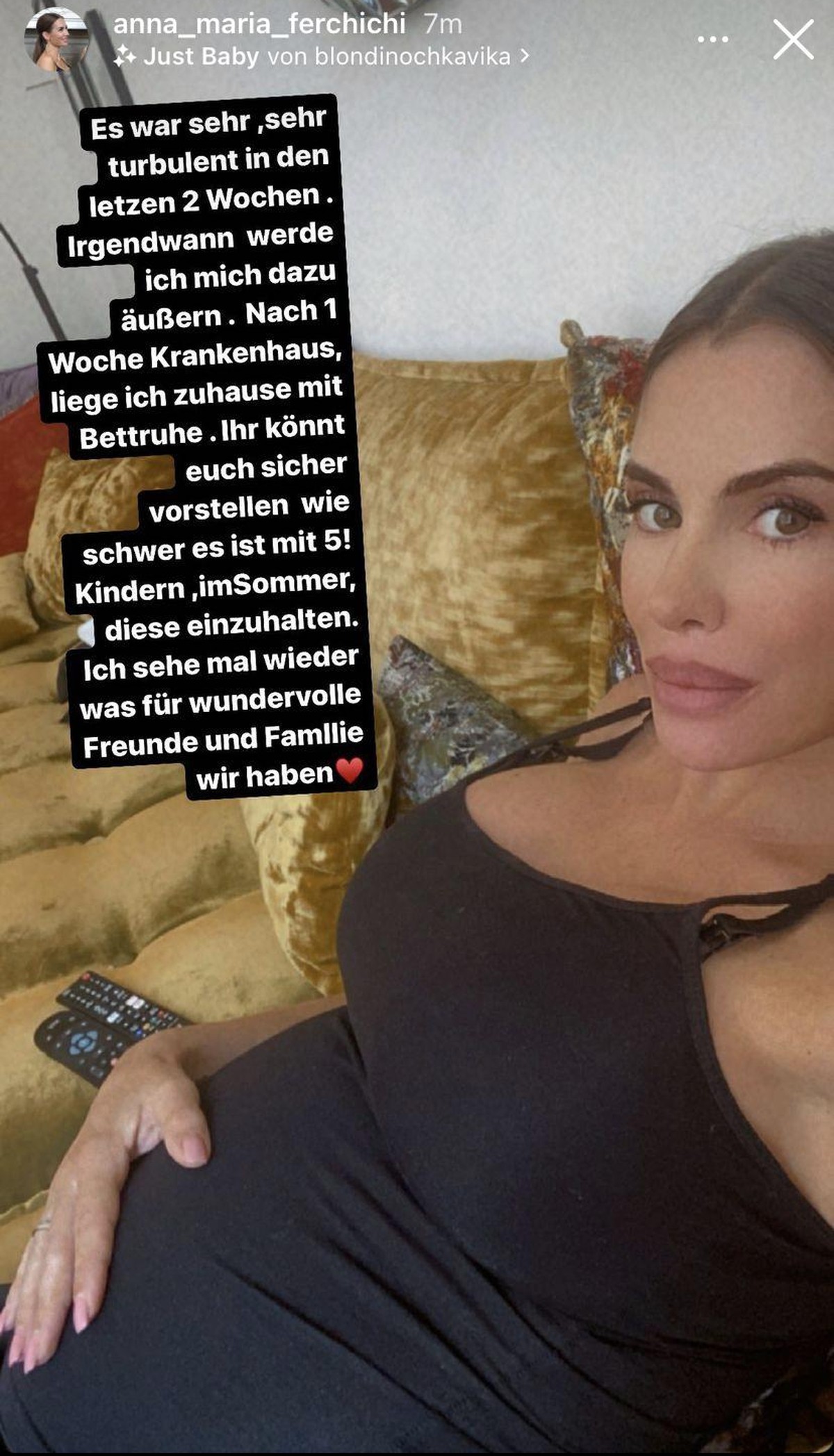 Anna-Maria Ferchichi erklärt, wie es ihr mittlerweile geht.