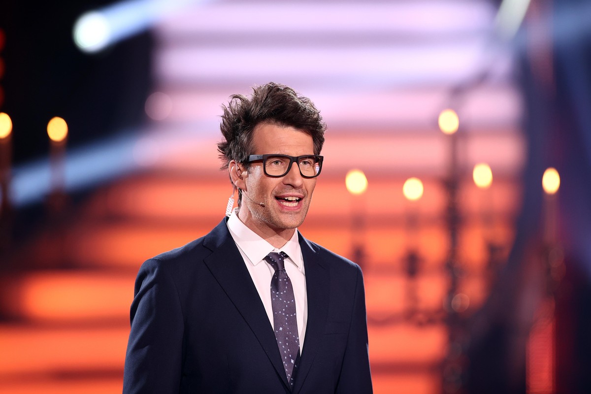 COLOGNE, GERMANY - MARCH 19: Host Daniel Hartwich
is seen during the 3rd show of the 14th season of the television competition "Let's Dance" on March 19, 2021 in Cologne, Germany. (Phot ...