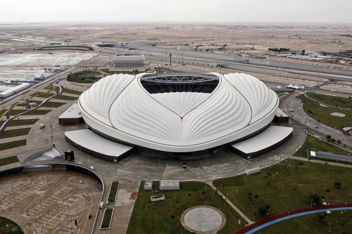 16.12.2019, Vorschau zur Fussball Weltmeisterschaft 2022 in Katar, VAE. Al Wakrah, Qatar, Al Janoub Stadium in Al Wakrah, FIFA-WM-Stadion, *** 16 12 2019, Preview of the 2022 FIFA World Cup in Qatar,  ...