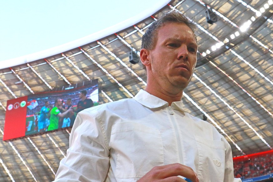 Trainer Julian Nagelsmann FCB Portraet, Portrait, Fussball /1. BL / FC Bayern Muenchen - VfL Wolfsburg / 14.08.2022 / Allianz Arena / FOTO: Mladen Lackovic / LakoPress *** Coach Julian Nagelsmann FCB  ...