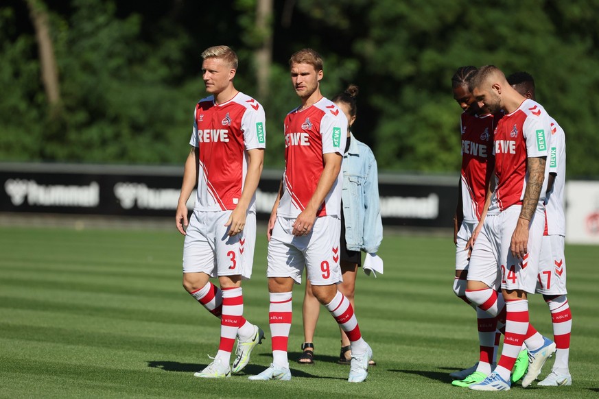 1. FC Köln 1. FC Köln, Fotoshooting, von links: Kristian Pedrsen, Sebastian Andersson 1. FC Köln, 30.06.2022, Bild: *** 1 FC Cologne 1 FC Cologne, photo shoot, from left Kristian Pedrsen, Sebastian An ...