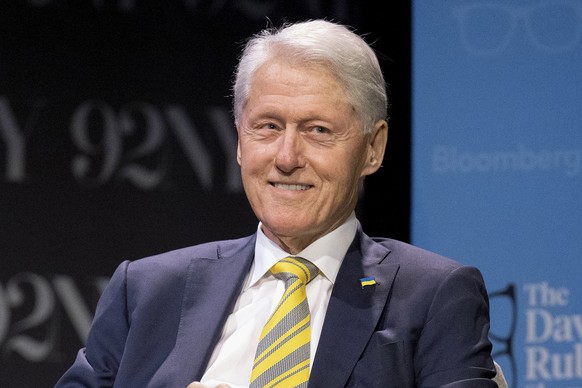 FILE - Former President Bill Clinton speaks at the 92nd Street Y, in New York, May 4, 2023. Social media is abuzz with news that a judge is about to release a list of &quot;clients,&quot; or &quot;ass ...
