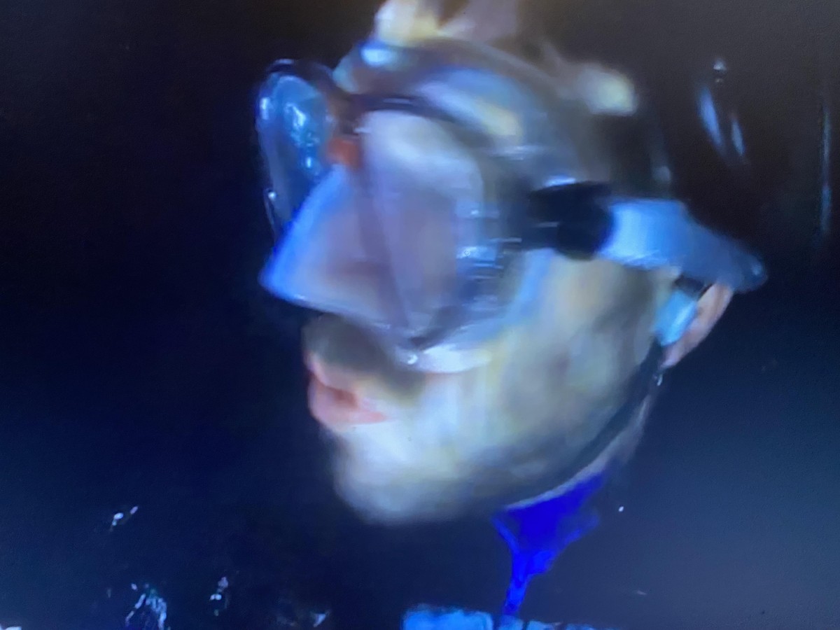 Für Johannes wurde unter Wasser klar, dass er diese Aufgabe abbrechen musste.