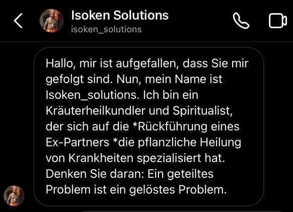 Accounts, die sich als Heilkundler, Spiritualisten oder gar Liebes-Zauberer vorstellen, machen seit einiger Zeit auf Instagram die Runde. Wir wollten mehr darüber erfahren und haben einen Fake-Account ...