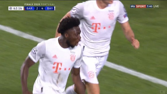 Alphonso "Fonsi" Davies nach seiner Vorlage zum 5:2.