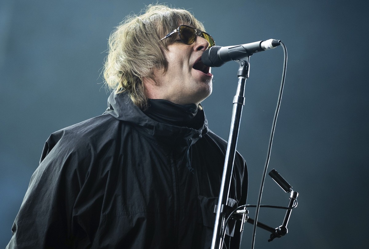 FILE - Liam Gallagher performs at the Reading Music Festival, England, Aug. 29, 2021. (AP Photo/Scott Garfitt, File)