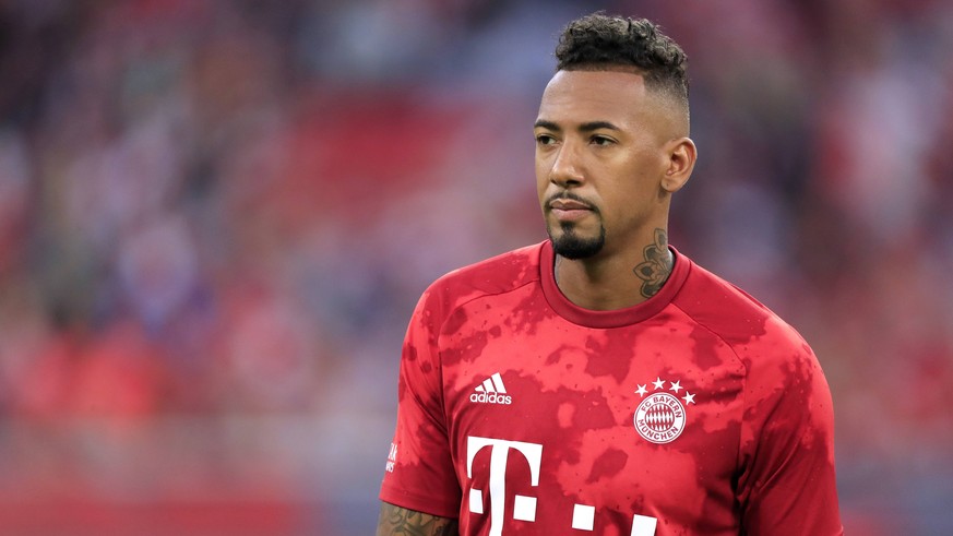 BOATENG Jerome Team FC Bayern Muenchen DFL Bundesliga Saison 2019-2020 Spiel FC Bayern Muenchen - Hertha BSC Berlin 2 : 2 in der Allianzarena am 16.August 2019 in Muenchen DFL REGULATIONS PROHIBIT ANY ...