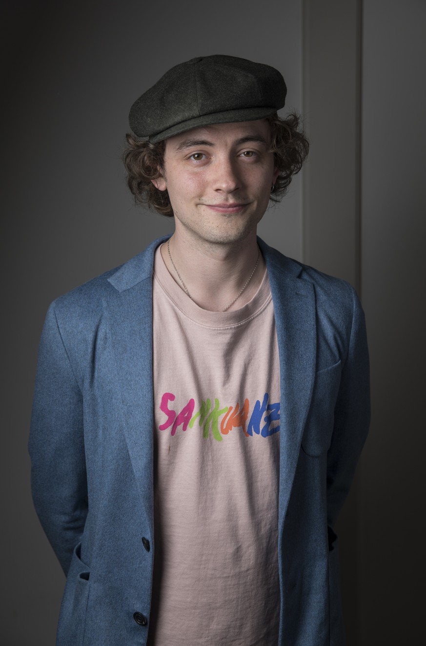 LONDON, ENGLAND - MAY 04: (L-R) Josh Whitehouse poses for a portrait at the UK premiere of &#039;Modern Life Is Rubbish&#039; at Picturehouse Central on May 4, 2018 in London, England. (Photo by John  ...