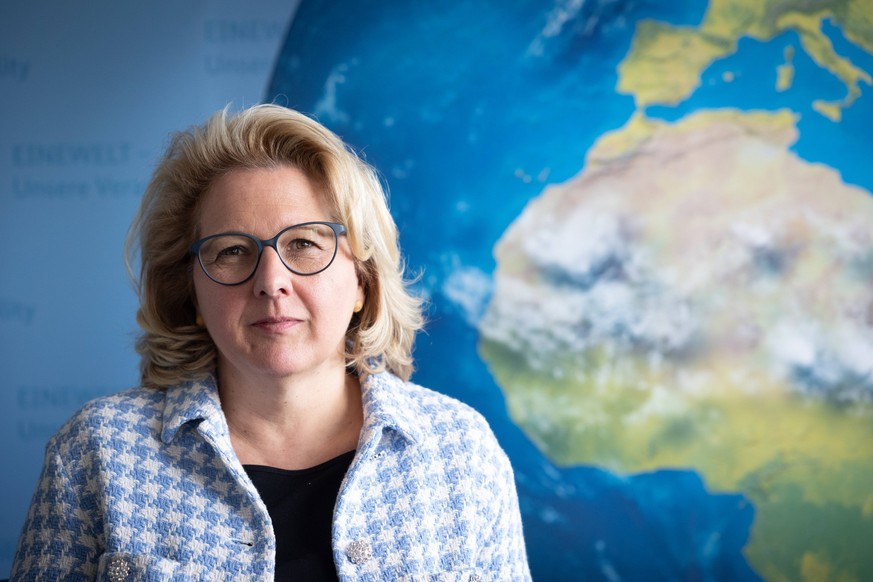 Bundesministerin Svenja Schulze am 28.03.2023 in Berlin. Der Internationale Waehrungsfonds IWF und die Weltbank veranstalten vom 10. bis zum 16. April in Washington ihre Fruehjahrstagung. Ein wichtige ...