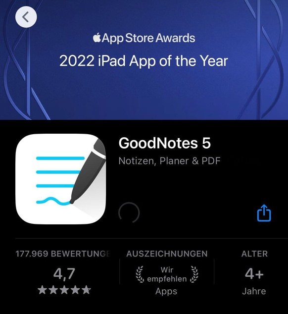 GoodNotes ist bei Apple-Nutzer:innen sehr beliebt.