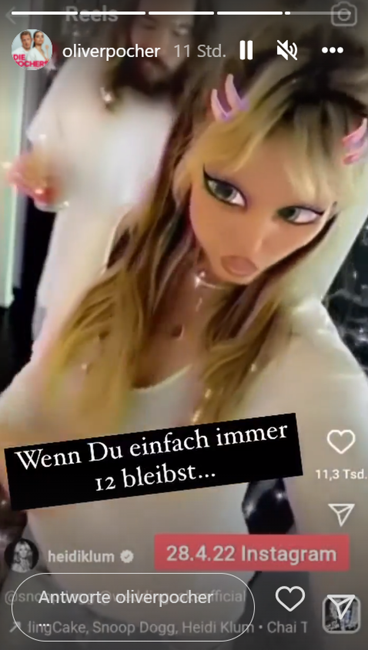Oliver Pocher macht sich über ein Video von Heidi Klum lustig.