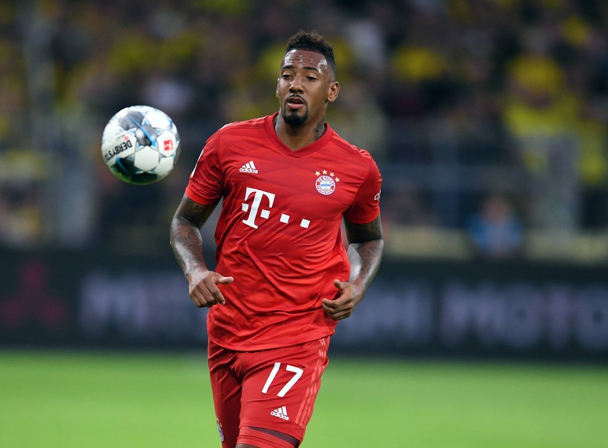 FUSSBALL 1. BUNDESLIGA SAISON 2019/2020 SUPERCUP FINALE Borussia Dortmund - FC Bayern Muenchen 03.09.2019 Jerome Boateng (FC Bayern Muenchen) DFL regulations prohibit any use of photographs as image s ...