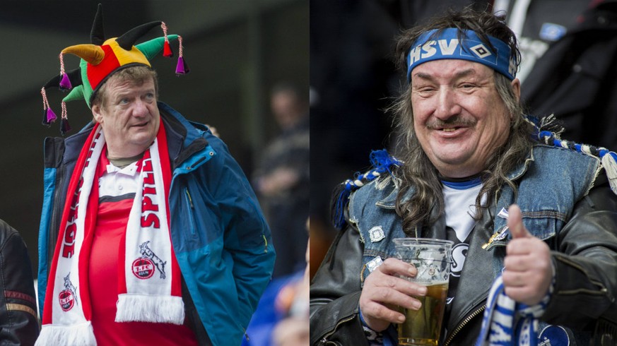 Haben gut Lachen. Köln und Hamburg stehen oben in der Tabelle, am Montagabend treffen sie sich zum Topspiel der zweiten Bundesliga.