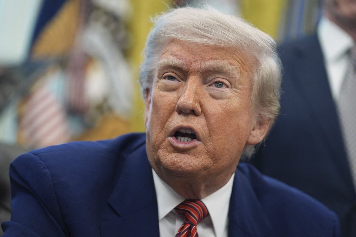 FILE - President Donald Trump speaks to reporters in the Oval Office of the White House, Friday, May 23, 2025, in Washington. (AP Photo/Evan Vucci, File)