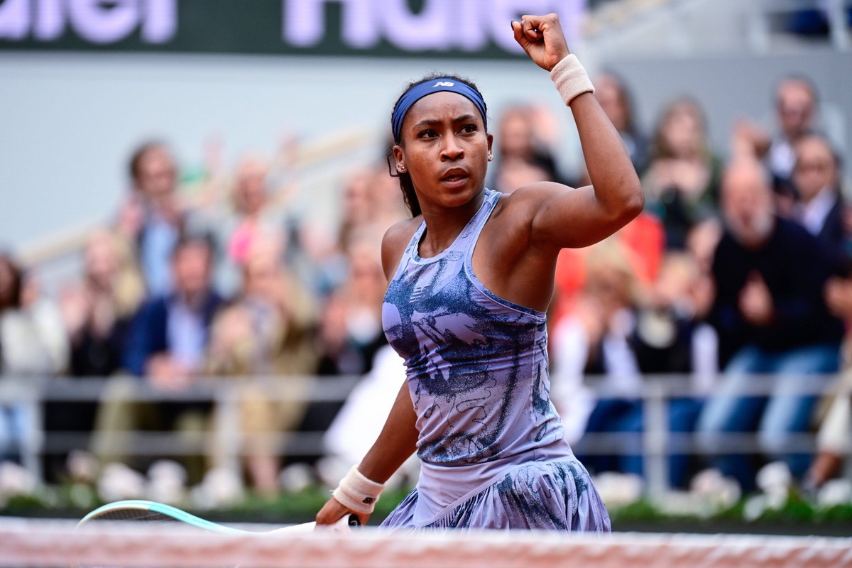 TENNIS : Roland Garros 2025 - Internationaux de France - 07/06/2025 Coco Gauff USA celebrates during the 2025 French Open at Roland Garros on Juin 07 , 2025 in Paris, France. Photo Dante Badano / PSNe ...