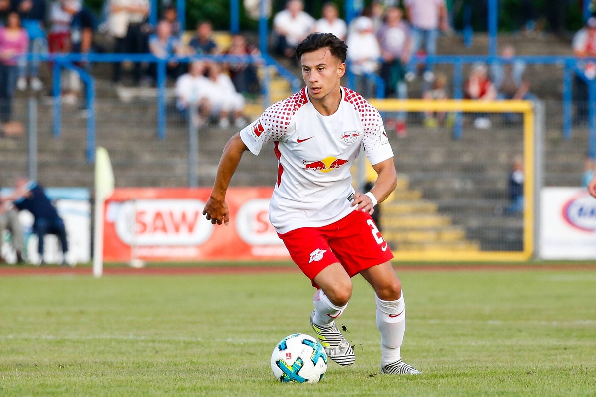 Nicolas Kühn, hier noch im Trikot von RB, spielt derzeit in der deutschen U19-Nationalmannschaft..