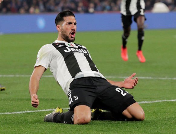 Soccer Football - Serie A - Napoli v Juventus - Stadio San Paolo, Naples, Italy - March 3, 2019 Juventus&#039; Emre Can celebrates scoring their second goal REUTERS/Ciro De Luca