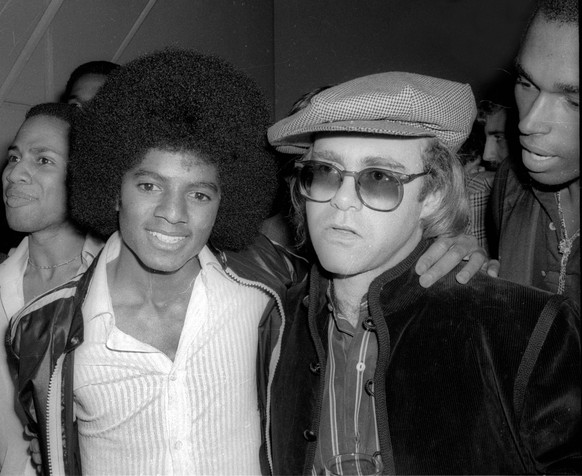 ***FILE PHOTO*** 10th Anniversary of Michael Jackson's Death

Michael Jackson and Elton John at Studio 54 1978
Photo By Adam Scull/PHOTOlink/MediaPunch |
