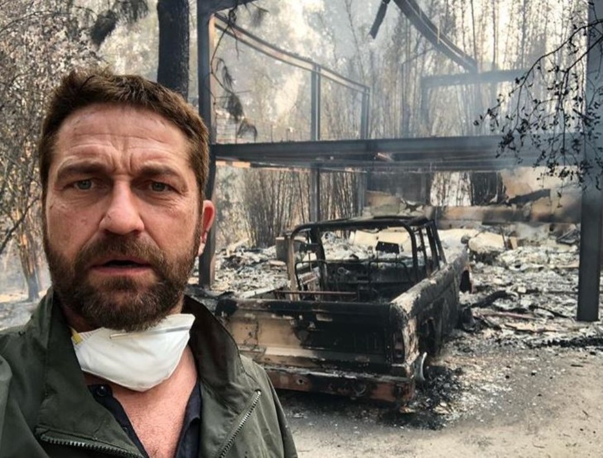 Immer noch wüten drei Großbrände im Norden und Süden Kaliforniens. Auch das Haus von Hollywood-Star Gerard Butler liegt in Schutt und Asche.