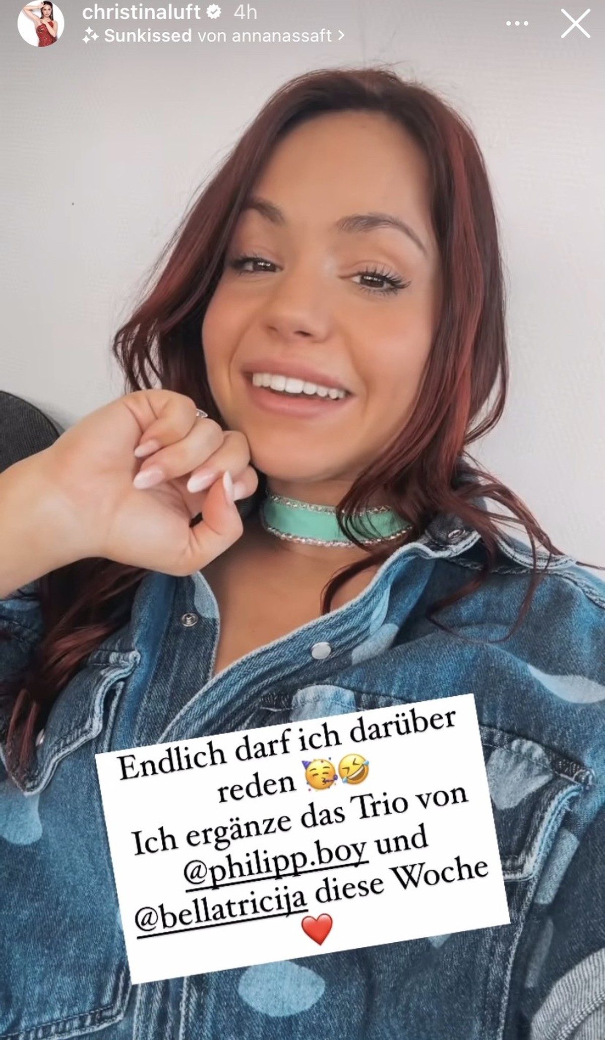 Christina Luft teilte eine freudige Botschaft mit ihren Fans.