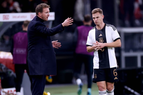 NAGELSMANN Julian, entrenador de la selección de Alemania, con Kimmich Joshua Partido amistoso de la DFB Alemania - Turquía 2:3 el 18 de noviembre de 2023 en Berlín Las normas de la DFL prohíben el uso de fotografías como imagen...