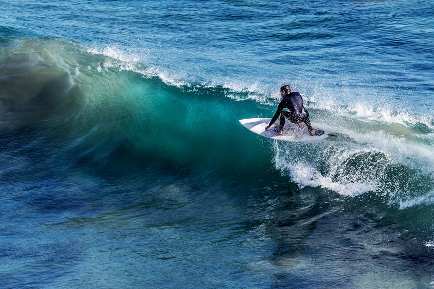 Surfen Welle Urlaub Wasser Meer Surfboard