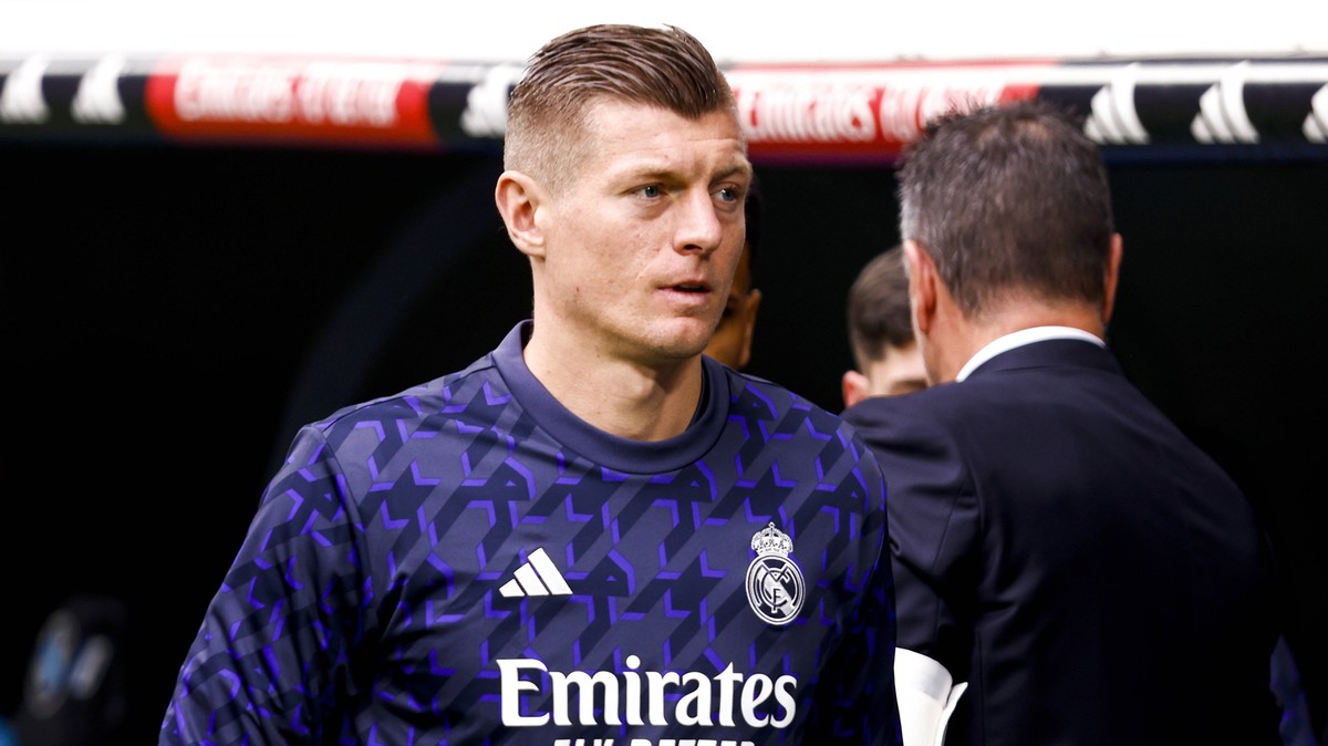 May 4, 2024, Madrid, Madrid, SPAIN: Toni Kroos of Real Madrid looks on during the Spanish League, LaLiga EA Sports, football match played between Real Madrid and Cadiz CF at Santiago Bernabeu Stadium  ...
