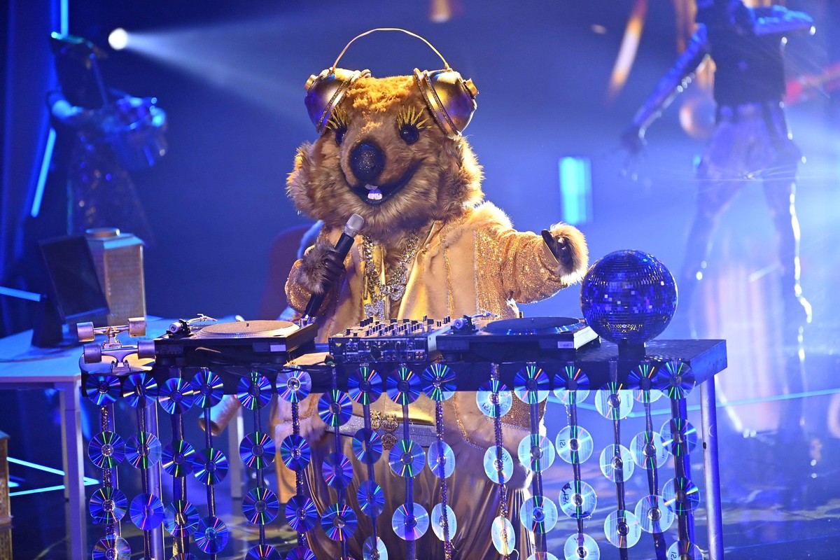 Das "Masked Singer"-Quokka an seinen Turntables.