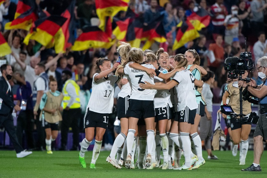 Die DFB-Frauen jubelten nach dem Sieg.